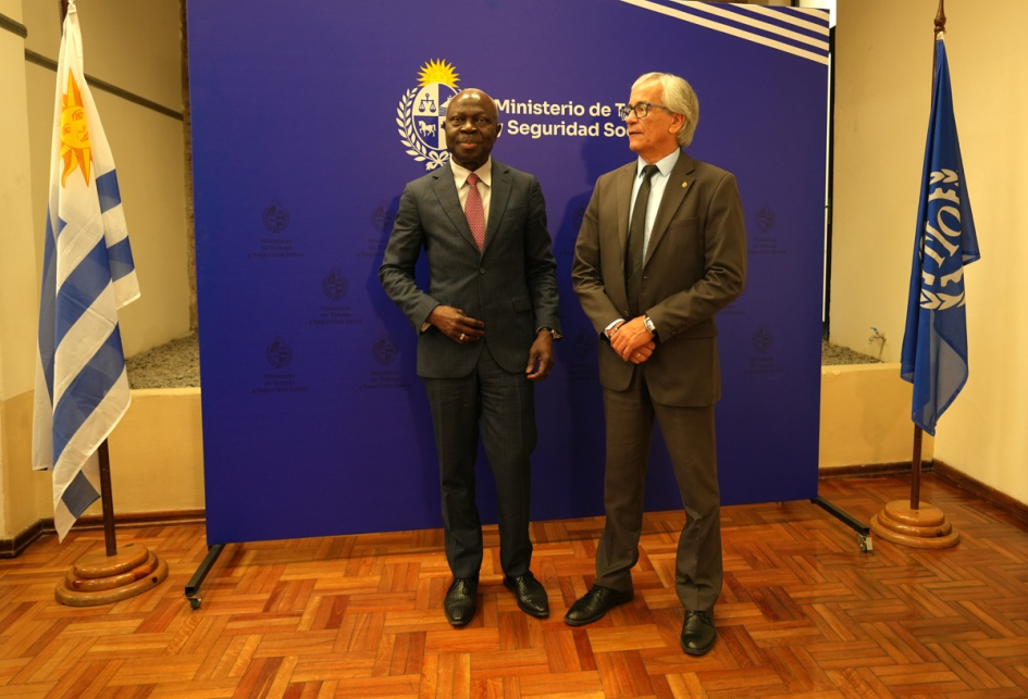 Ministro Juan Castillo y Director General de OIT, Gilbert F. Houngbo