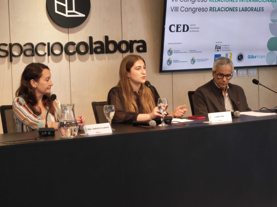 Castillo: “No hay ámbito más justo para redistribuir la riqueza que las relaciones laborales” Congreso de Relaciones Laborales y Relaciones Internacionales