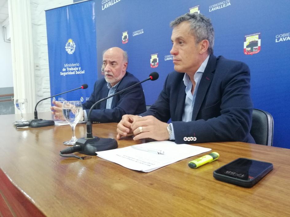 Ministro con Intentente de Lavalleja Ministro con Intentente de Lavalleja