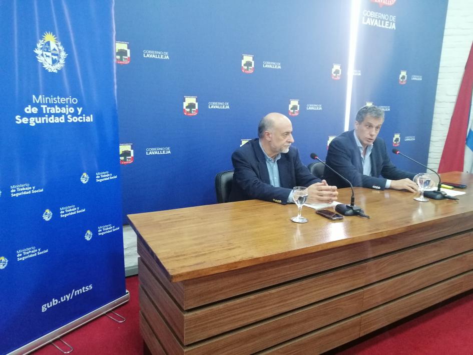 Ministro con Intentente de Lavalleja Ministro con Intentente de Lavalleja