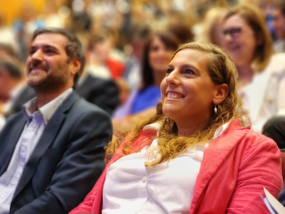 Acto por el Día Internacional de las Mujeres Ministro Martinelli y directora del MTSS, Valentina Arlegui