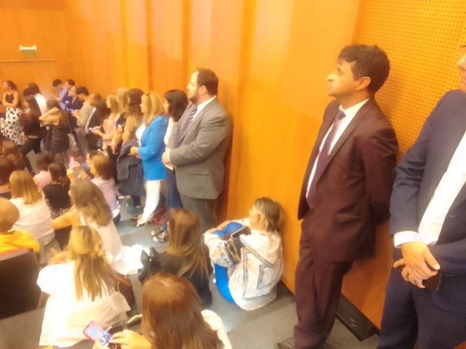 Acto por el Día Internacional de las Mujeres Director de Empleo, Daniel Pérez, durante el acto