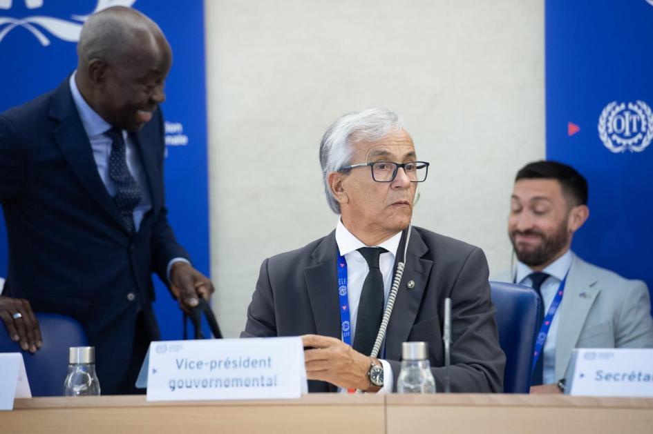 ministro de Trabajo y Seguridad Social, Juan Castillo (vicepresidente de la CIT), ministro de Trabajo y Seguridad Social, Juan Castillo (vicepresidente de la CIT),