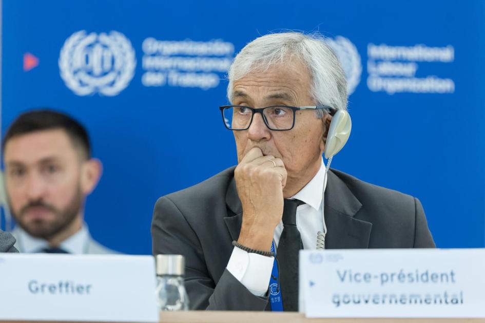 ministro de Trabajo y Seguridad Social, Juan Castillo (vicepresidente de la CIT), ministro de Trabajo y Seguridad Social, Juan Castillo (vicepresidente de la CIT),