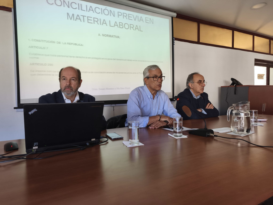 Actividad académica en el MTSS en el marco del Seminario de la Escuela Judicial de Paraná, Brasil Castillo, Barretto e Inchauspe dieron apertura a la actividad