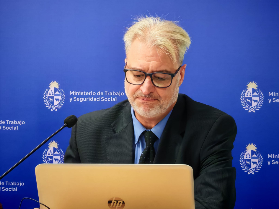 Director Leonardo Di Doménico en acto de la Semana de la Seguridad Social