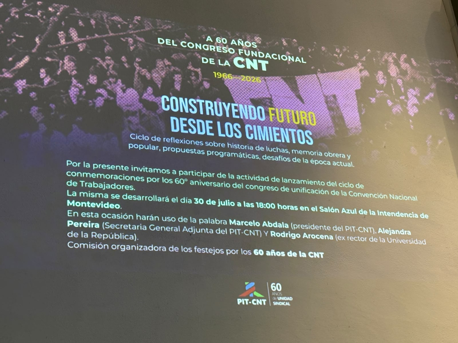 Castillo acompañó el inicio de la conmemoración por los 60 años de la unidad de la CNT Inicio de la conmemoración por los 60 años de la unidad de la CNT