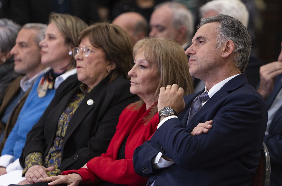 Presidente Orsi y vicepresidenta Cosse, entre otros, en el público