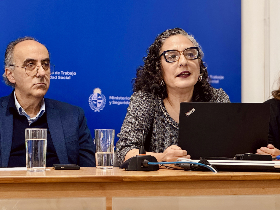 Mariana Mendy junto a Hugo Barretto Ghione