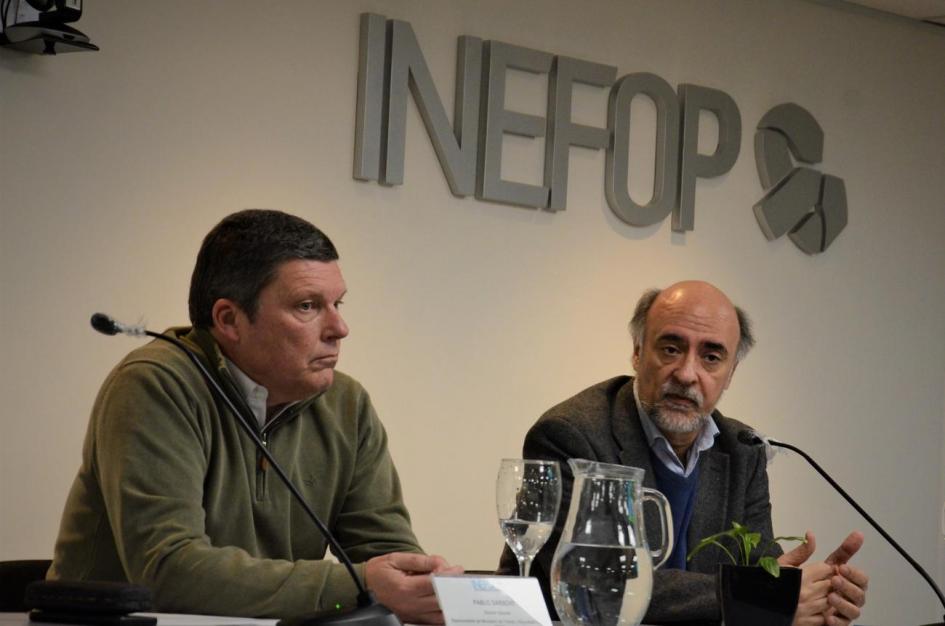 Darscht y Mieres en presentación de la plataforma INEFOP en Coursera