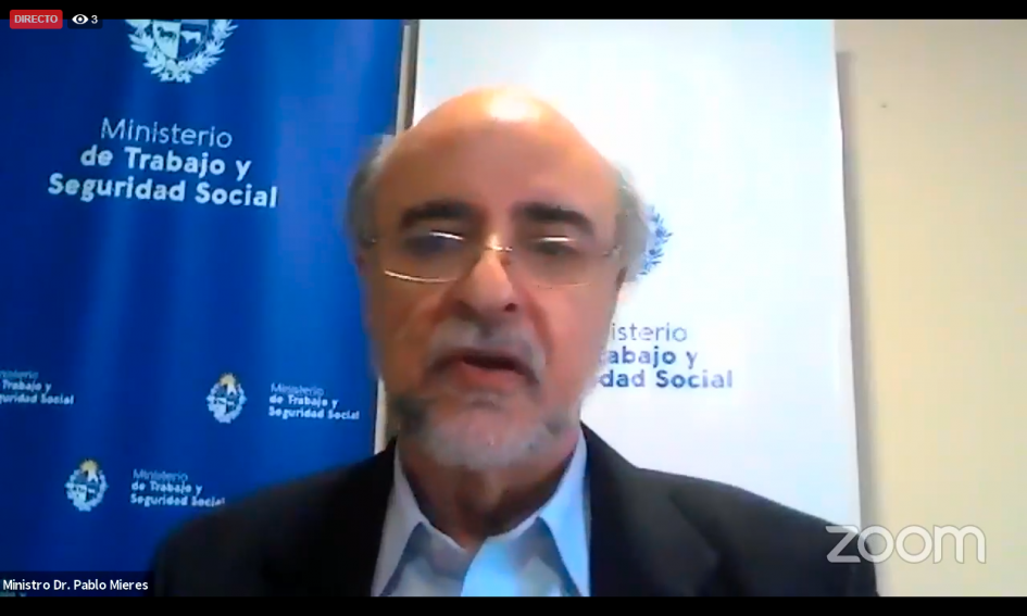 Mieres en conferencia tripartita virtual de ADPUGH Mieres en conferencia tripartita virtual de ADPUGH