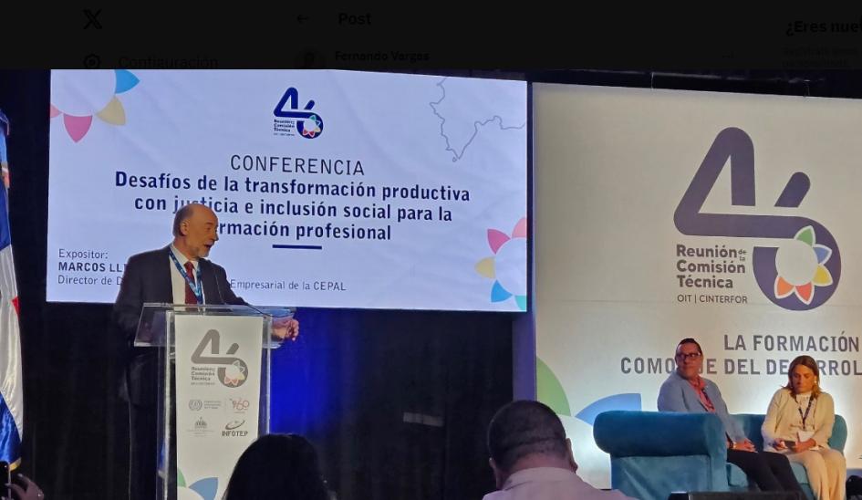 Ministro Mieres realizando su exposición en la 46ª Reunión de la Comisión Técnica de OIT/CINTERFOR Ministro Mieres realizando su exposición en la 46ª Reunión de la Comisión Técnica de OIT/CINTERFOR