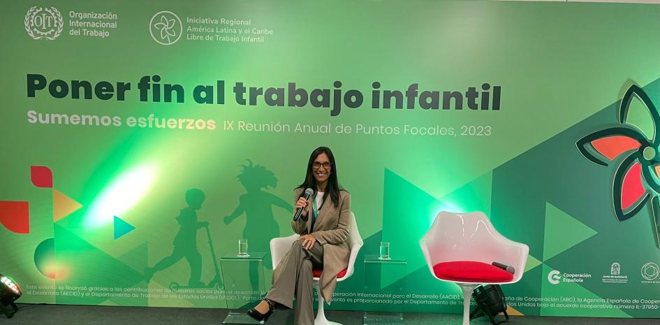 Silvana Bitencourt en reunión internacional sobre Trabajo Infantil