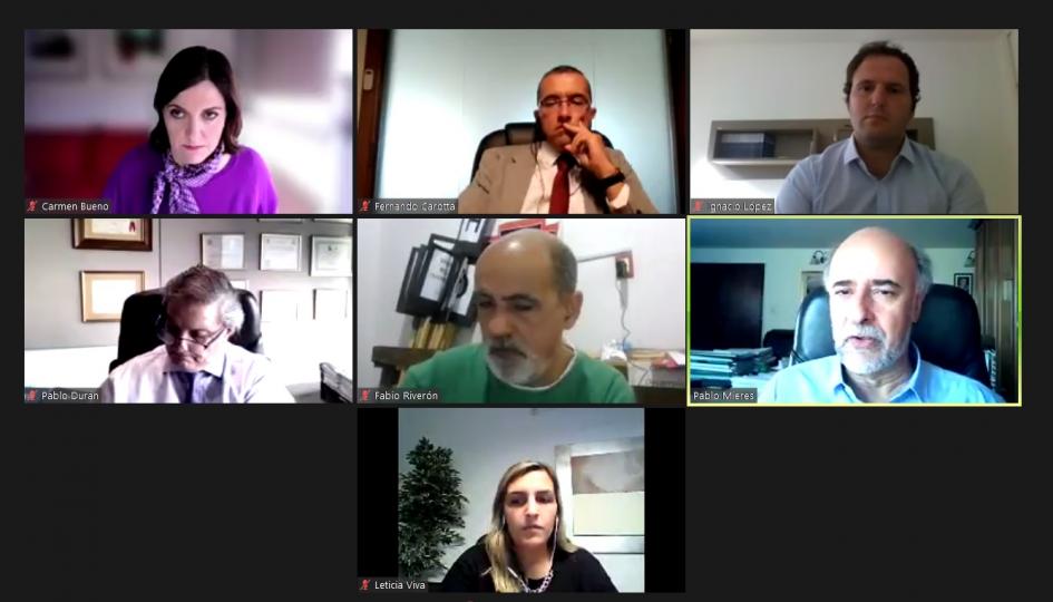 Ministro Mieres expone en actividad sobre regulación del teletrabajo Zoom mieres teletrabajo