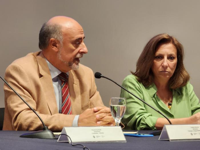 Ministro Mieres y Mónica Bottero