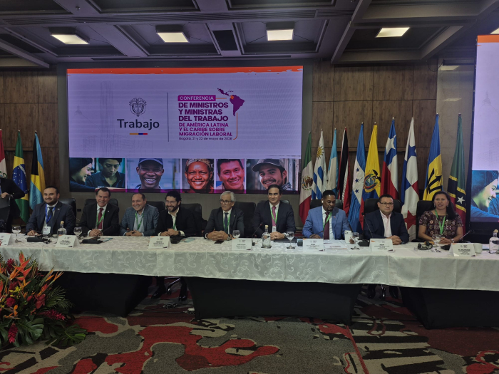 Ministro Juan Castillo en Conferencia de Ministros y Ministras de Trabajo en Bogotá