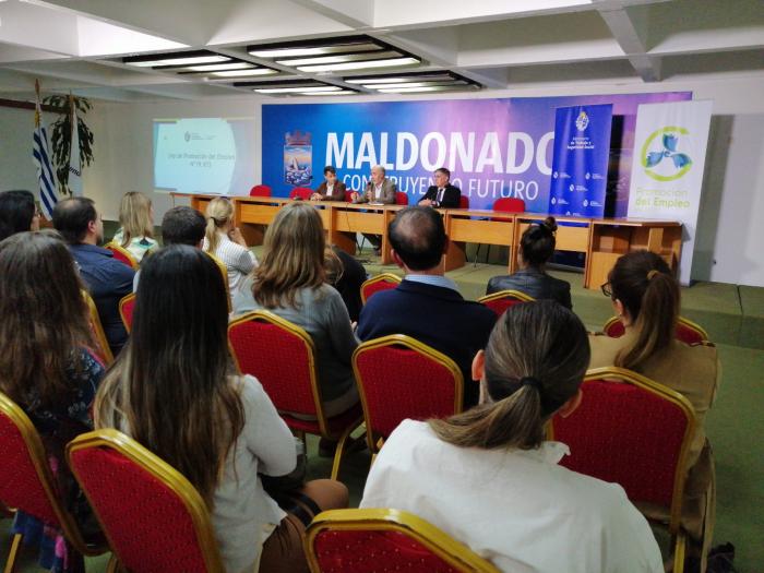 Mieres, Pérez y Pintos en actividad en Maldonado