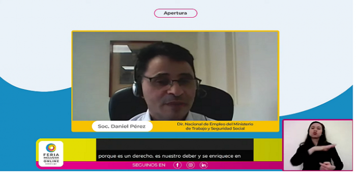Feria Inclusiva Online Uruguay Pérez en conferencia web