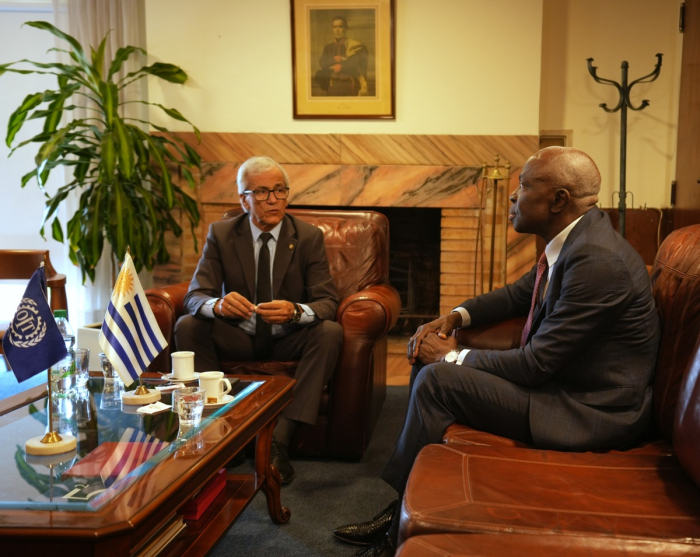 Ministro Juan Castillo y Director General de OIT, Gilbert F. Houngbo
