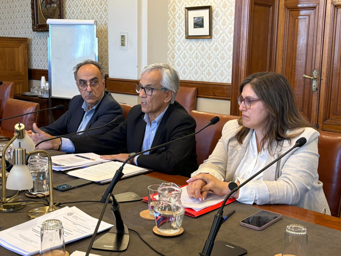 Autoridades del MTSS en Comisión de Asuntos Laborales y Seguridad Social del Senado Barretto, Castillo y Barrios en comisión del Senado