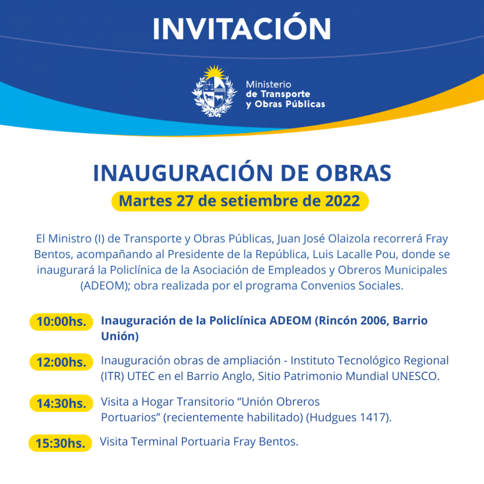 Invitación a la recorrida