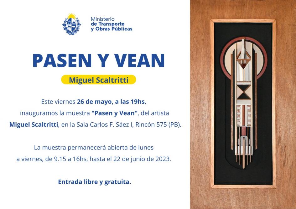 Invitación a muestra "Pasen y Vean"