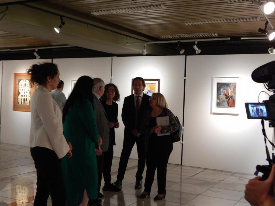 Autoridades visitan la inauguración de la colección de Pepe Montes en MTOP