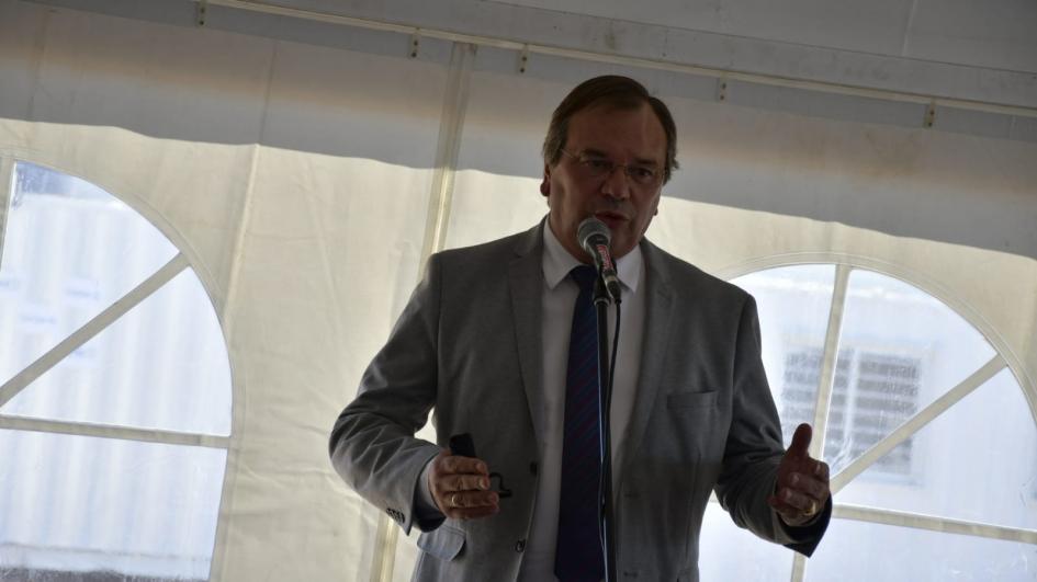 “Uruguay es un país activo y dinámico” Ministro Falero brinda discurso en la ceremonia de inicio de obras