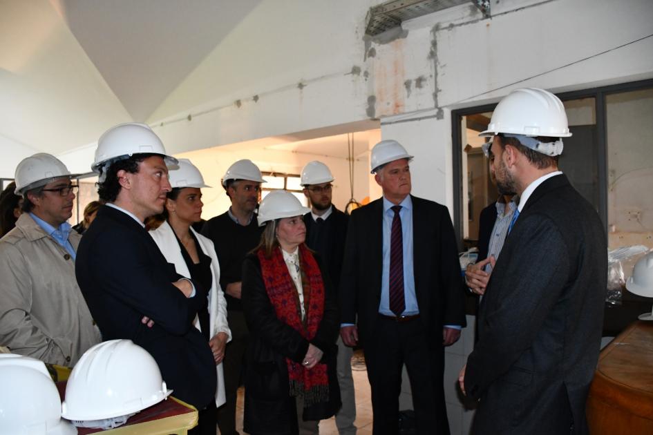 Recorrida de autoridades MTOP y Mides en Tiburcio Cachón Avanzan obras en el Centro de Rehabilitación “Tiburcio Cachón” por convenio entre el MIDES y MTOP