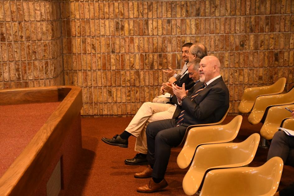 Seminario LXII Reunión Ordinaria del Subgrupo de Trabajo Nº5 “Transporte” del Mercosur Público en la sala de actos