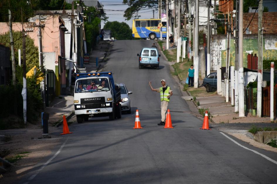 Vista de la calle donde se realizaron las obras