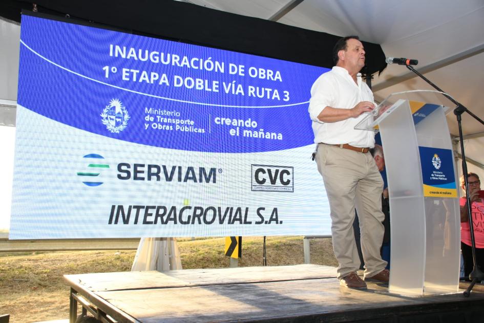 Inauguración primera etapa doble vía ruta 3