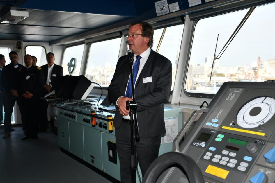 Inauguración primer barco Saga Welco con celulosa sale de Montevideo Inauguración primer barco Saga Welco con celulosa sale de Montevideo