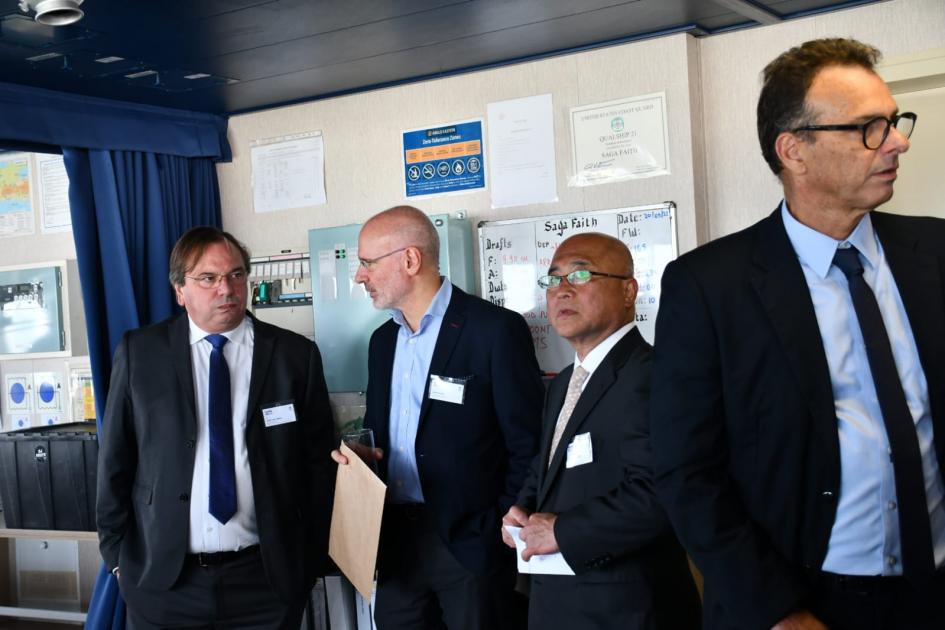 Inauguración primer barco Saga Welco con celulosa sale de Montevideo Inauguración primer barco Saga Welco con celulosa sale de Montevideo