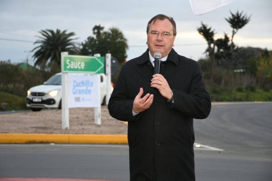 Inauguración de tramo de ruta 6, en Sauce