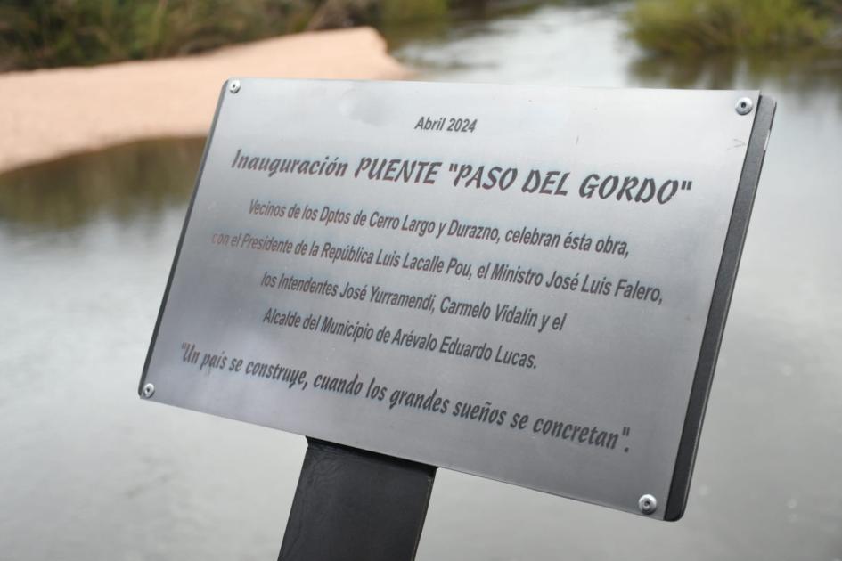 Inauguración de puente Paso del Gordo