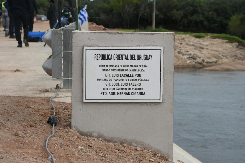 Inauguración de puente Paso del Gordo