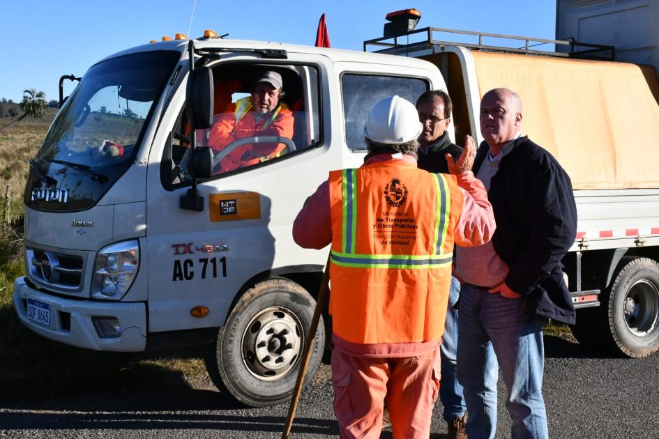 Recorrida por obras en rutas de Rocha y Maldonado Recorrida por obras en rutas de Rocha y Maldonado