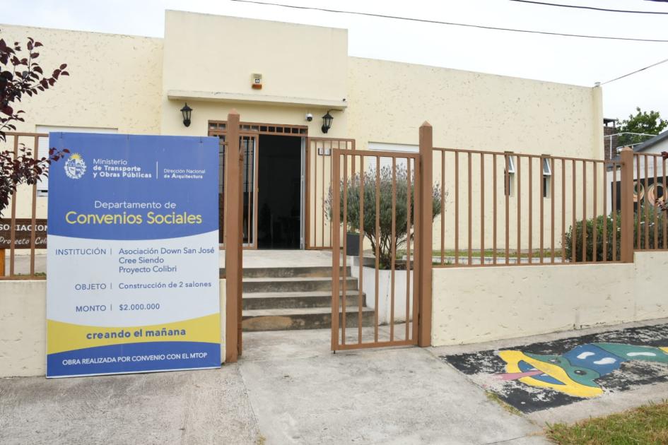 Inauguración de obras por convenios sociales en San José Inauguración de obras por convenios sociales en San José