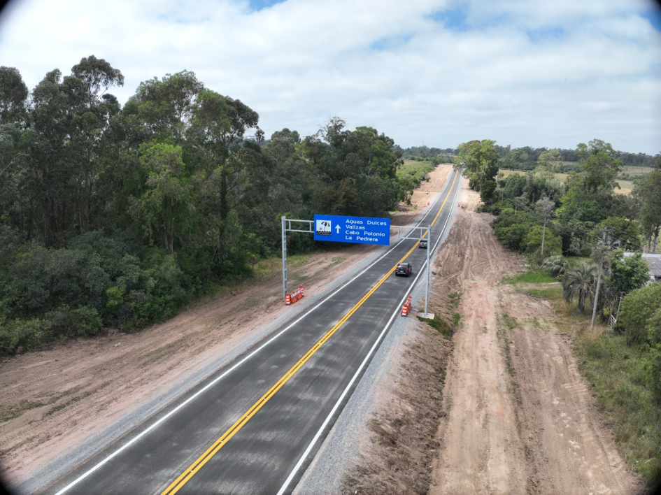 Ruta 16: Nueva infraestructura vial refuerza la seguridad y circulación en Rocha