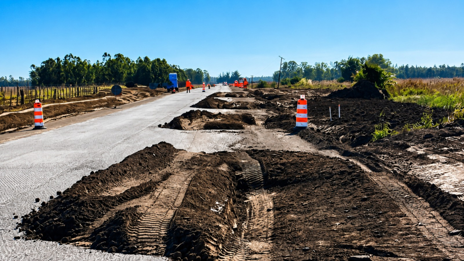 Avanzan obras en Ruta 7, en Canelones y Florida Avanzan obras en Ruta 7, en Canelones y Florida
