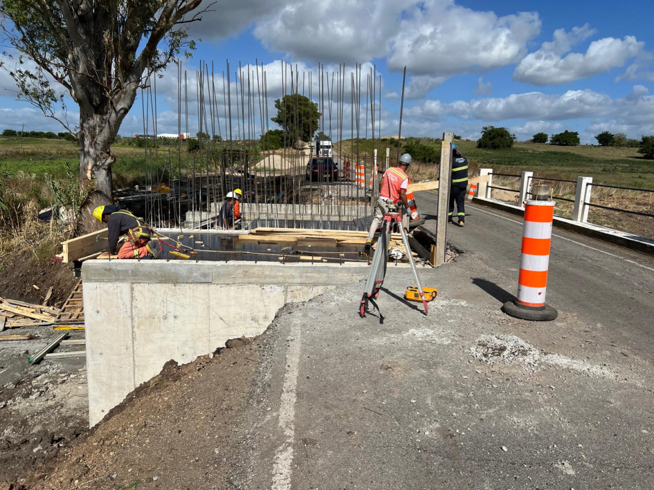 Avanzan las obras de infraestructura vial en Ruta 12 entre Tala y San Ramón