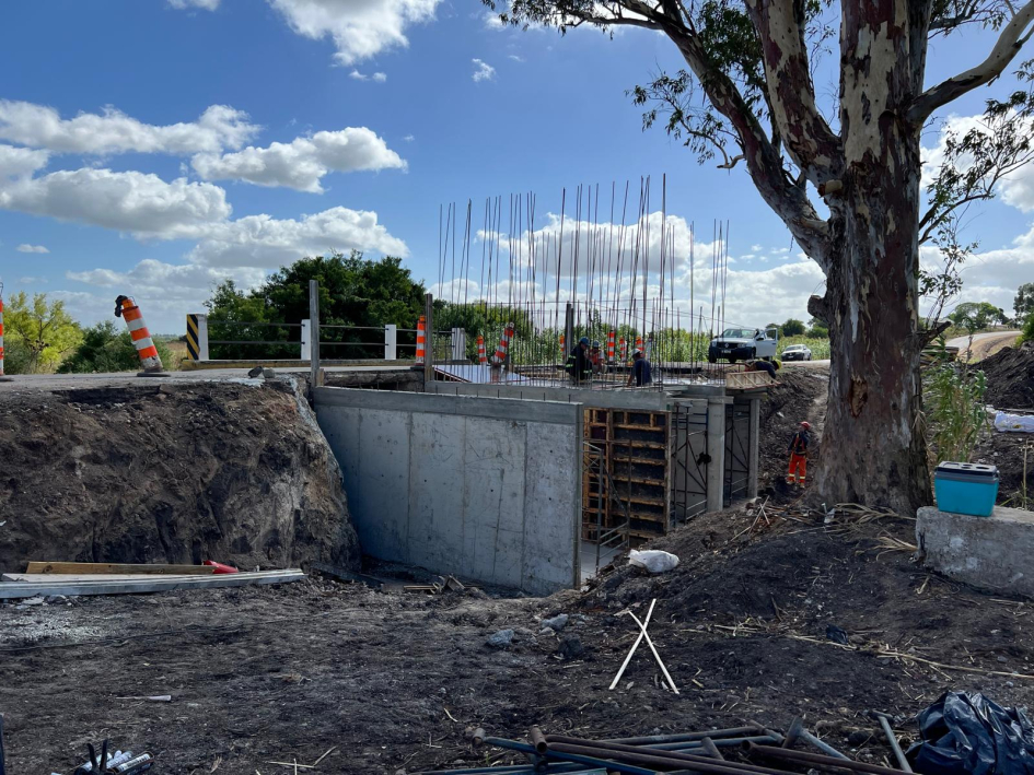 Avanzan las obras de infraestructura vial en Ruta 12 entre Tala y San Ramón