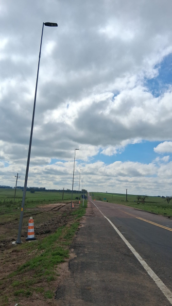 Se iluminó la intersección de las rutas 7 y 41 Se iluminó la intersección de las rutas 7 y 41