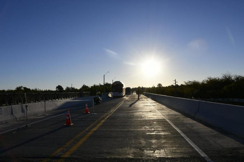 Inauguración de puente sobre arroyo Agua Sucia, Sarandí del Yí Nuevo puente sobre el arroyo Agua Sucia, Sarandí del Yí