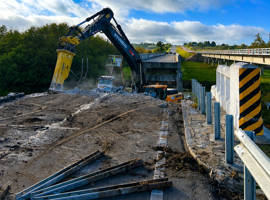 Comenzó la construcción de nuevo puente sobre Arroyo Cufré, en San José Comenzó la construcción de nuevo puente sobre Arroyo Cufré, en San José