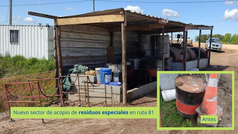 Nuevo sector de acopio de residuos especiales en ruta 81 Nuevo sector de acopio de residuos especiales en ruta 81
