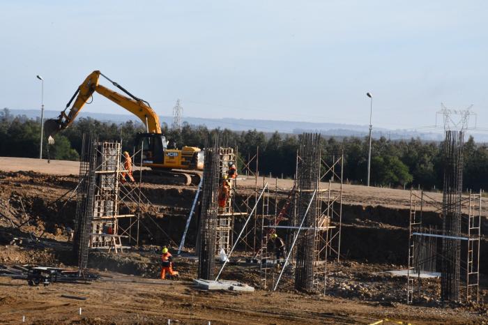 Obras viales en rutas 8 y 9