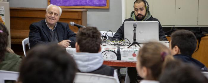 Ministro Rossi en Escuela 107