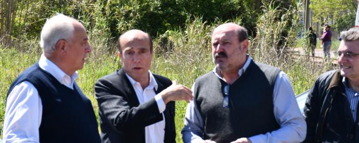Ministro Rossi, Daniel Martínez y el presidente de AFE Wilfredo Rodríguez visitan obras